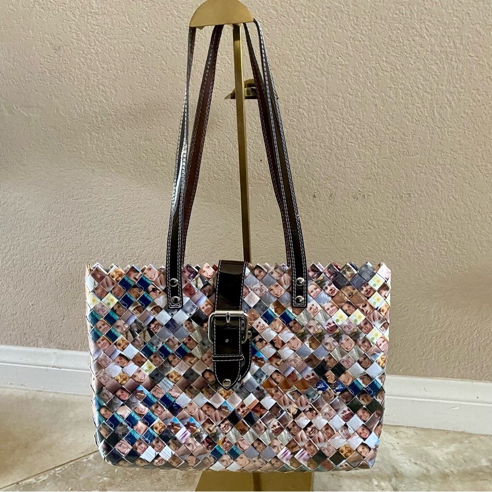 Nahui Ollin Recycled People Magazine Purse Tote Bag